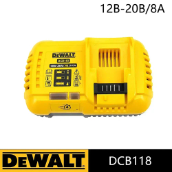 DEWALT Зарядное устройство,Для аккумулятора,20 В-60 В/8 А,18 В-54 В/8 А,Быстрая зарядка,DCB118