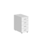 Тумба приставная SG.521.WH.WH.M СИГМА (SIGMA) без топа