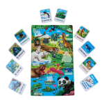 Обучающий пазл 66эл. "Изучаем животных" с наклейками и карточками (Puzzle Time)