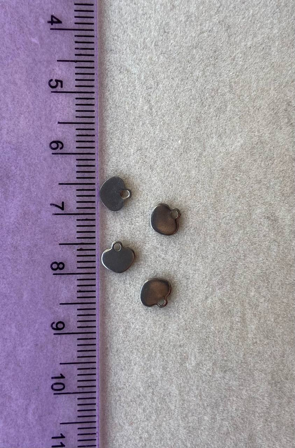 h056 Подвеска "Сердечко плоское" 5*6мм, нерж. сталь