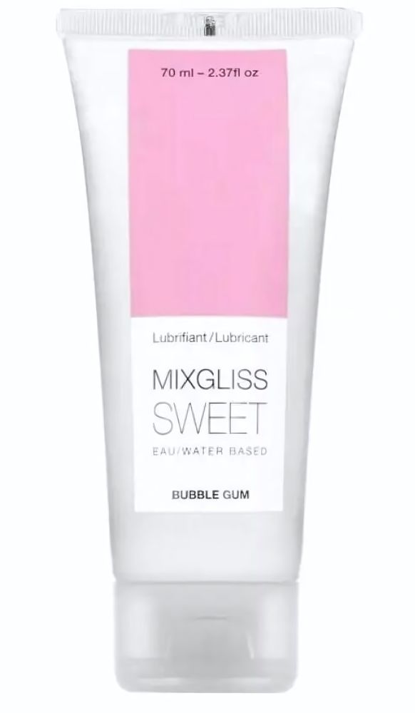 Смазка на водной основе Mixgliss Sweet с ароматом бабл-гам - 70 мл.