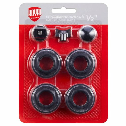 Комплект монтажный 1”х1/2" черный Royal Thermo