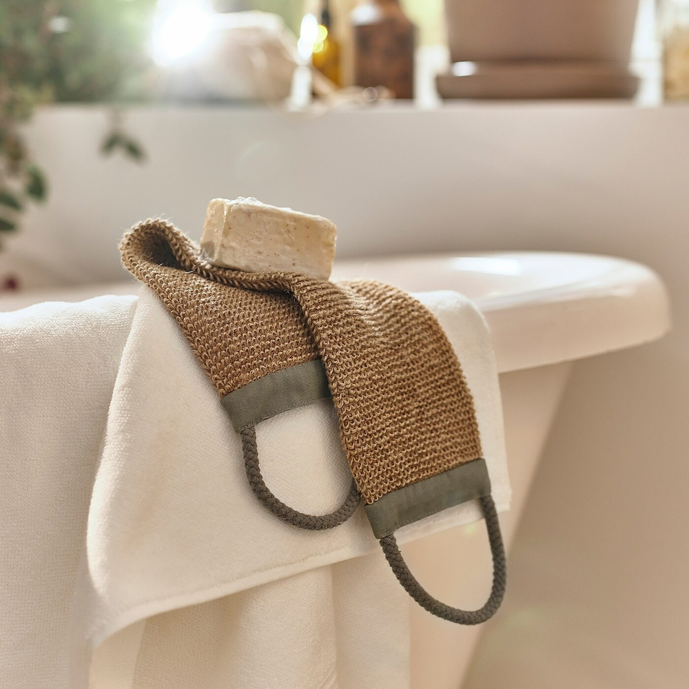 IKEA DVÄRGHYACINT  (ИКЕА ДВÄРГХЙАСИНТ)  -  Лента для промывки спины, натуральная/зеленая