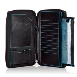 Мультипортмоне Piquadro Blue Square черный телячья кожа (PP3246B2/N) 3