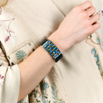 Браслет Fiore Luna на черном кожаном ремешке CB13209-5