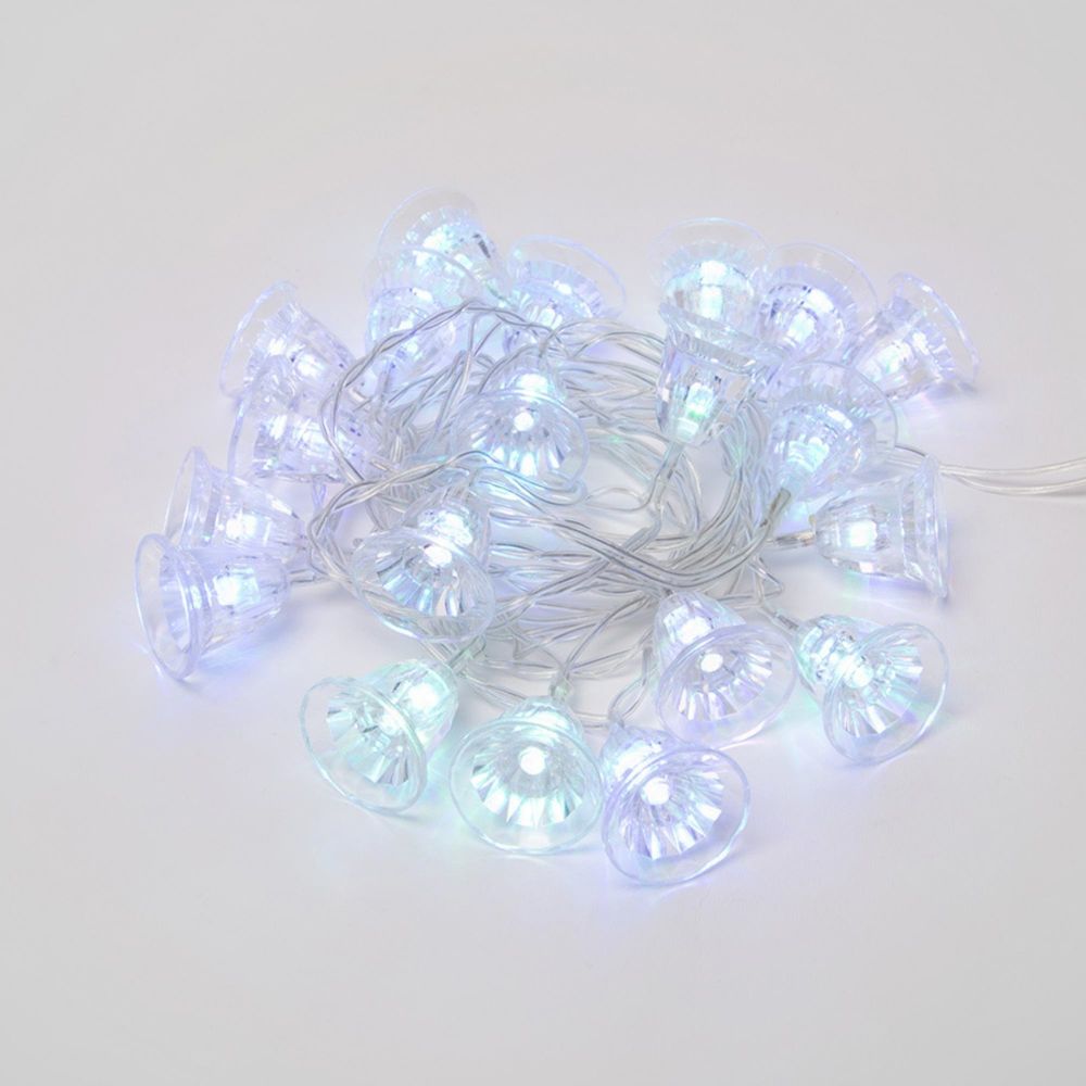 ULD-S0280-020-DTA RGB IP20 BELLS Гирлянда светодиодная Колокольчики с контроллером. 20 светодиодов. 2.8 м. RGB. IP20. провод прозрачный.