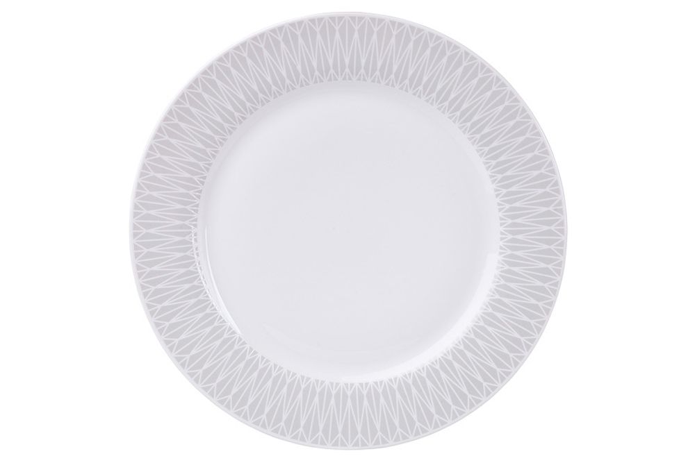 Фарфоровый обеденный сервиз на 4 персоны MW413-II0109, 16 предметов, белый/серый