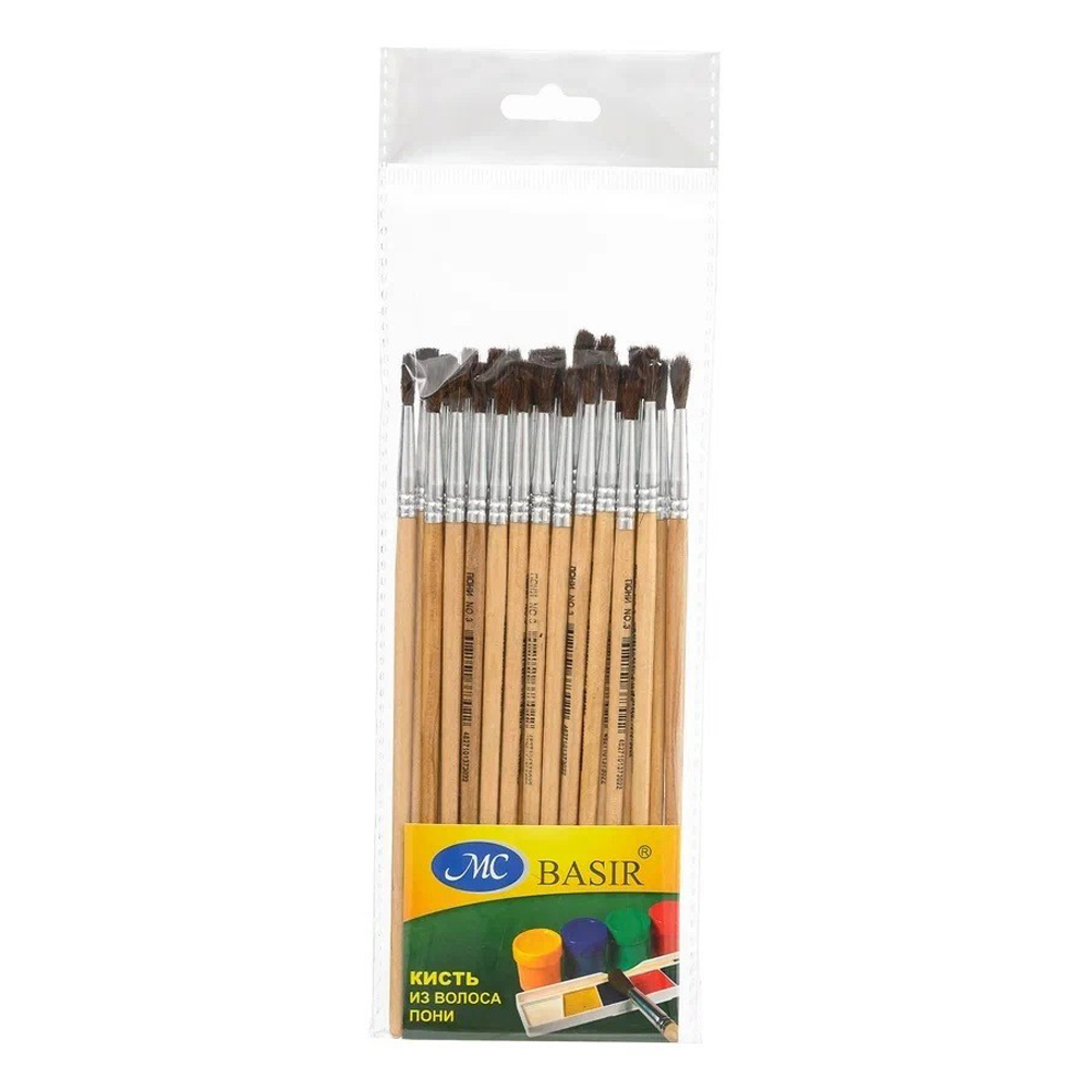 Кисть для рисования Basir художественная, пони, №3