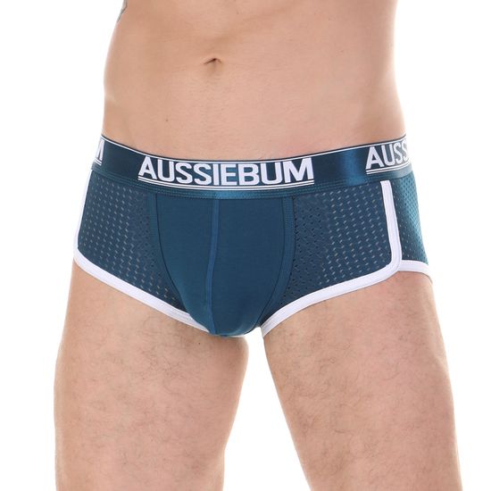 Мужские трусы хипсы изумрудные в сетку AUSSIEBUM