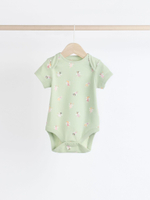 Боди с коротким рукавом для малышей Next N95-289, 7 шт., Белый, Розовый, Салатовый