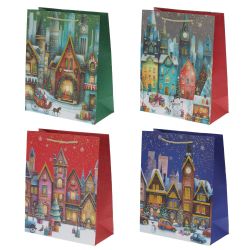 GAEM Пакет подарочный (бумага 210г/м2, блок 12шт), L30 W12 H40 см, 4в.