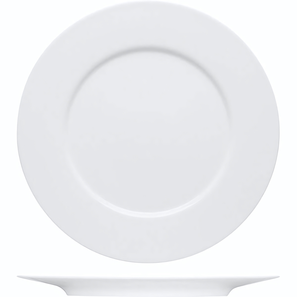 Тарелка «Пьюрити» мелкая;эко-кост. фарф.;D=29,H=2см;белый (Цвет: белый)