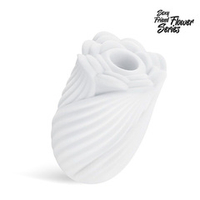Белый нереалистичный мастурбатор 15см в форме бутона цветка Bior Toys Sexy Friend Flower Chloris SF-70280