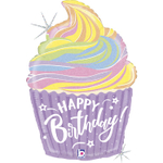 Фольгированный шар-фигура «Кекс» пастель с блеском, 69 см