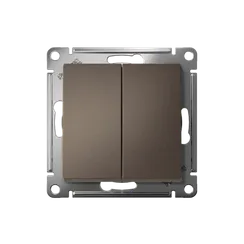 Выключатель 2-кл. AtlasDesign (сх. 2) 10А с самовозвратом механизм мокко SE ATN000617