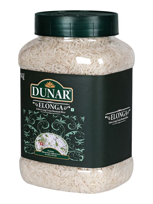 Рис Dunar Басмати Elonga непропаренный банка 1 кг