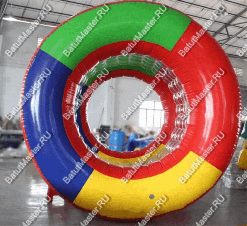 Аттракцион Водный роллер "Ватрушка" ПВХ, размер 2*1,8*1,8 м