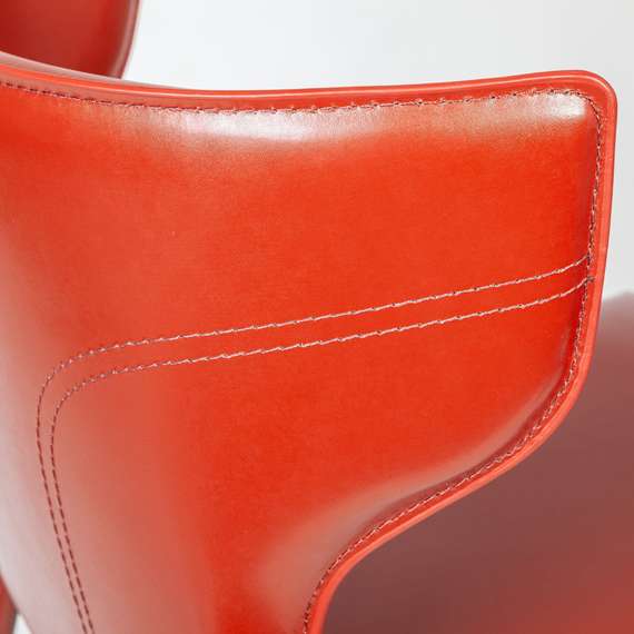 Стул полубарный Austin, кожа ретро-красный