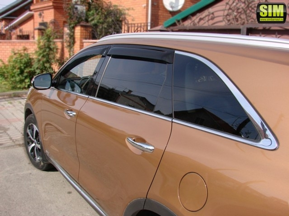 Дефлекторы боковых окон SIM для Kia Sorento Prime (2015-2020) арт.SKISOR1532