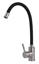 EZA4-F090 KB,см-ль для кух.мойки с пов.гибким черным изливом ,катридж Ø 35