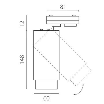 Светильник светодиодный трековый профессиональный с выбором мощности, цветовой температуры и угла освещения д/трековых систем 10 / 15 / 22W 3000-6000K 218027 черный BARRA Fuoco P+CCT Lightstar