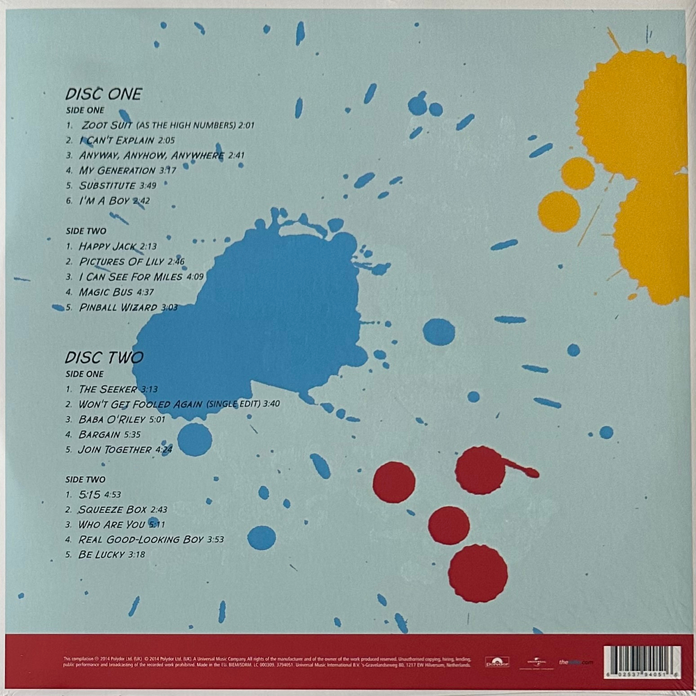 The Who ‎– The Who Hits 50! 2LP (Европа 2017г.)