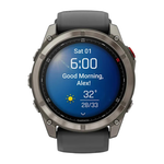 Cпортивные часы Garmin fenix 8 Pro, 51 мм, AMOLED, титан, сапфир, силиконовый ремешок цвета «графитовый/чёрный» Безель из титана, AMOLED-дисплей. Ремешок с классической застёжкой — на запястье обхватом 127–210 мм