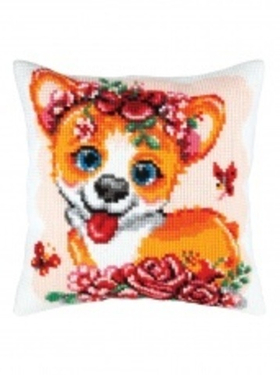 "Щенок корги"-5423  подушка