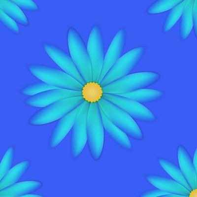 голубые цветы на синем фоне