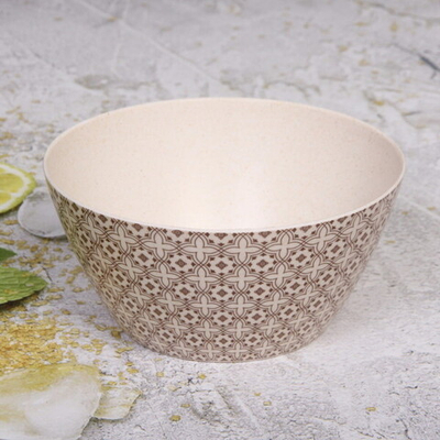 Салатник бамбуковый «Eco Life» 15*7см, цветы