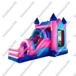 Детский надувной батут "Розовый замок 2" 5*3*3,5 м