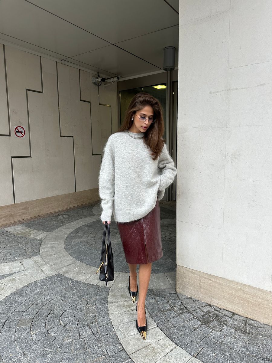 Джемпер альпака светло-серый