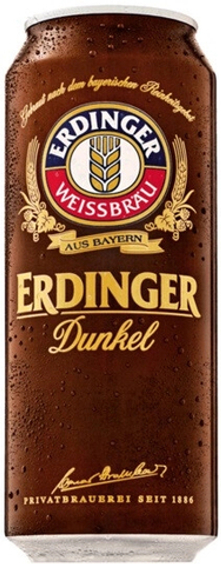 Пиво Эрдингер Дункель / Erdinger Dunkel 0.5 - банка