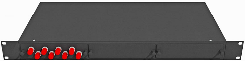 Кросс оптический стоечный  TopLAN КРС-Top-1U-08ST/U-OS2-BK