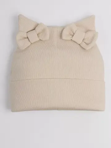 Шапка для девочки осенняя с ушками