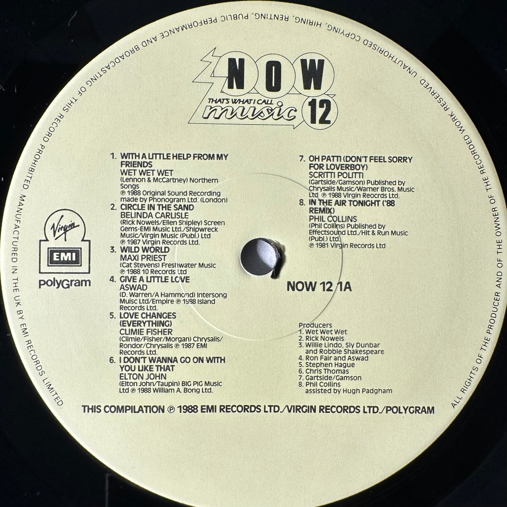 Сборник Now That's What I Call Music 12 2LP (Англия 1988г.)