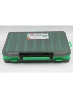 Коробка для воблеров двухсторонняя GFish 17300, зеленая / органайзер рыболовный для балансиров, снастей, блесен, приманки, попперов