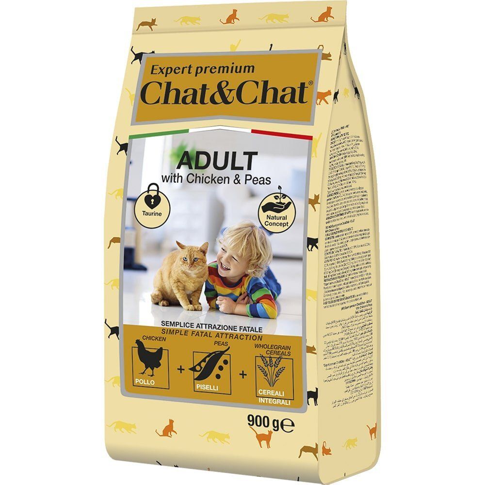 Сухой корм Chat&amp;Chat Expert Premium курица горох для взрослых кошек 900 г