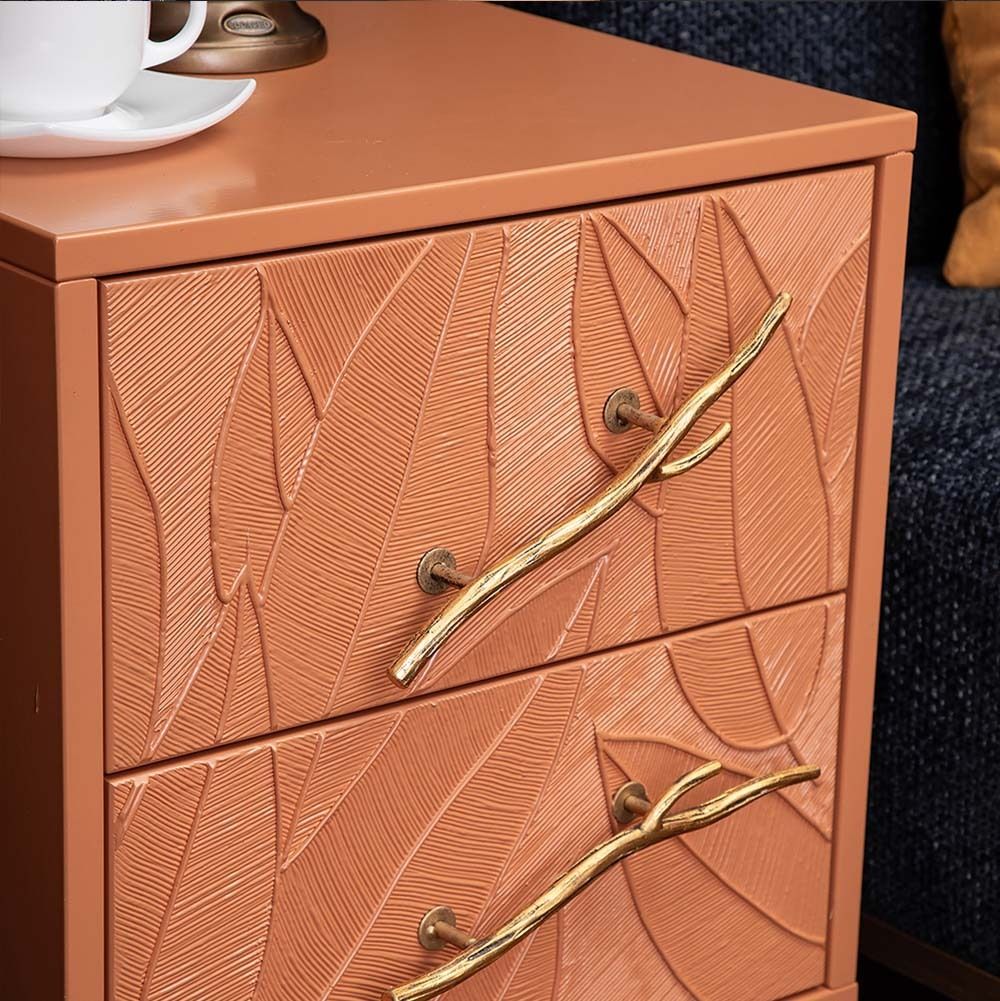 Тумба Арт Колор leaves Классик Голд Томленый оранжевый