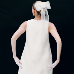 Бант "Паркер" белый с розоый