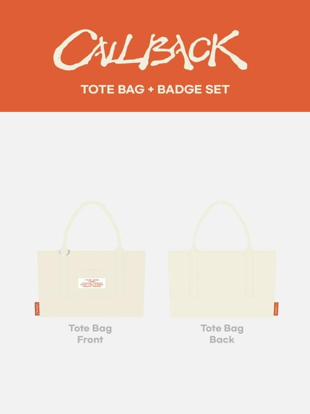 товары MINHO - CALL BACK OFFICIAL MD TOTE BAG + BADGE SET