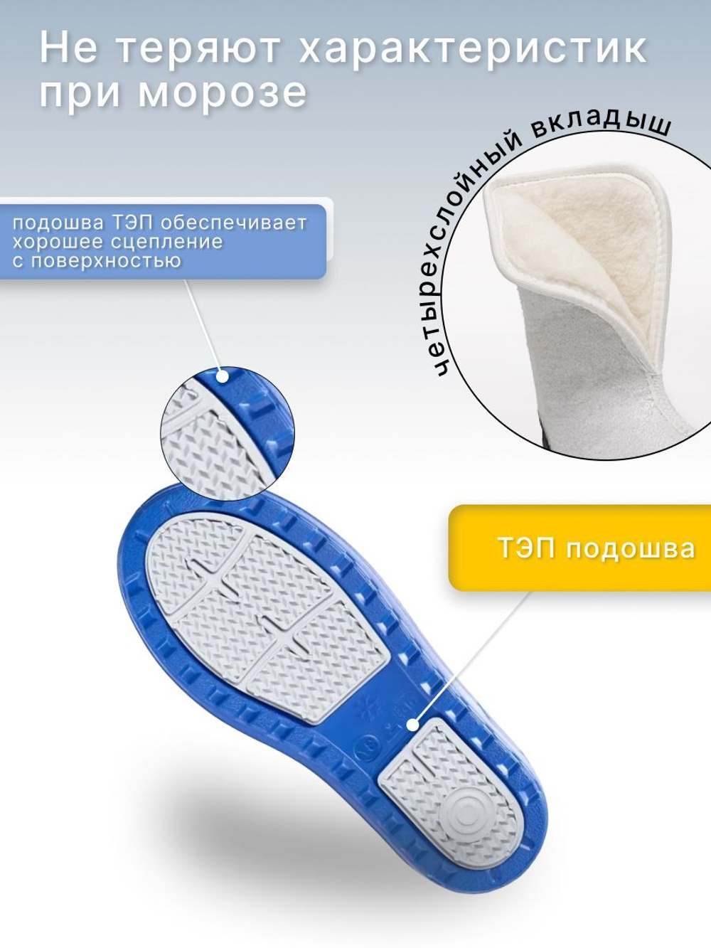 Сапоги для рыбалки Torvi зимние Онега T-40C, ТЭП серый, р.39