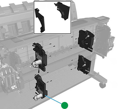 Нижняя опора для перемотки HP DesignJet T3500 (b9e24-67009)