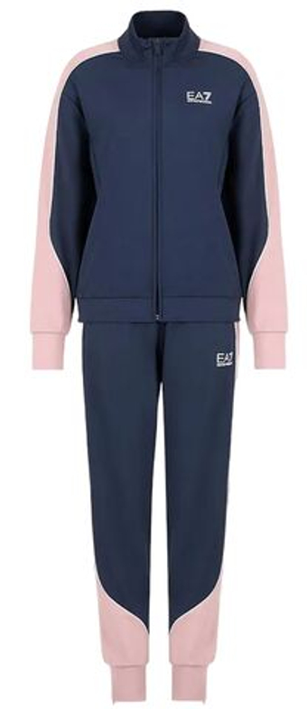 Женский теннисный костюм EA7 Woman Jersey - небесный
