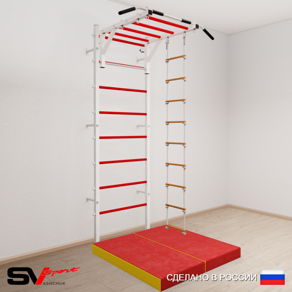 Шведская стенка Sv Sport 5314 (Турник рукоход/Лестница/Мат 1м)