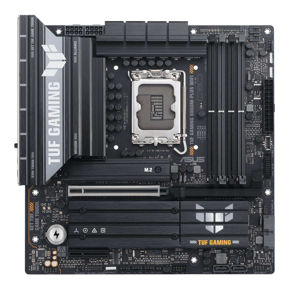 Материнская плата ASUS TUF GAMING B860M-PLUS WIFI, LGA1851 B860 4xDDR5 4xSATA 3xM.2 HDMI DP mATX
