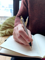 Подарочный набор с гравировкой: Ежедневник недатированный и Шариковая ручка Parker IM Metal, цвет: Brushed Meta