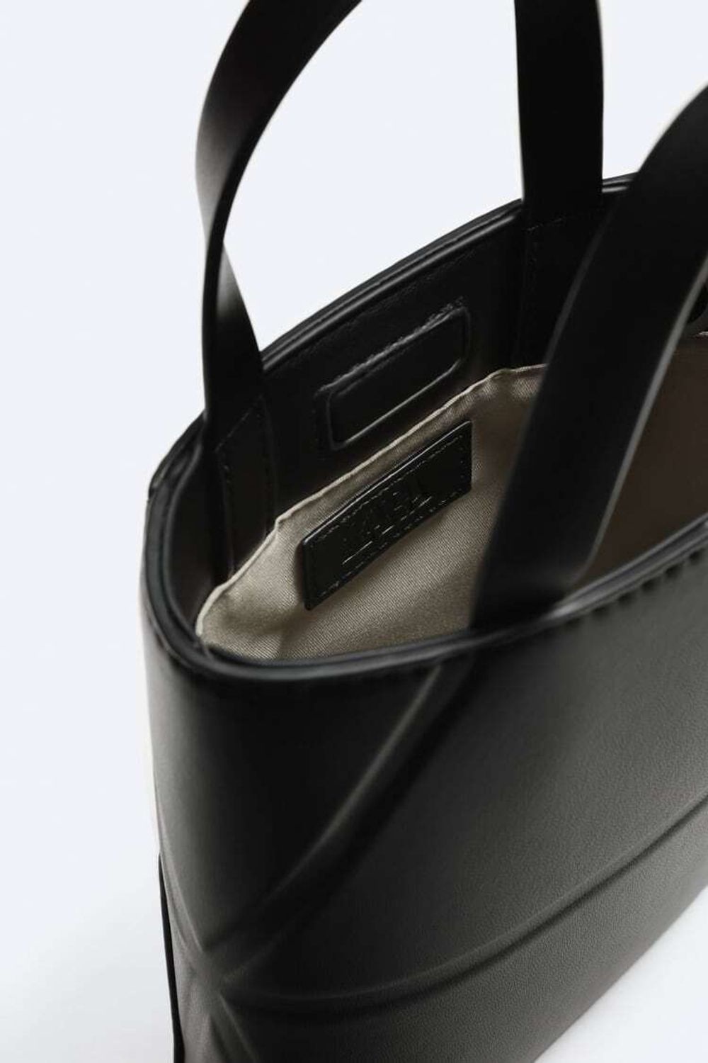 ZARA НЕБОЛЬШАЯ СУМКА «ОРИГАМИ», ЧЕРНЫЙ