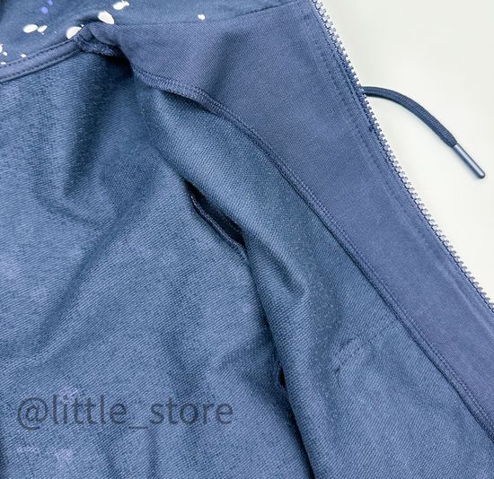 Толстовка на молнии из футера "Космические брызги" индиго