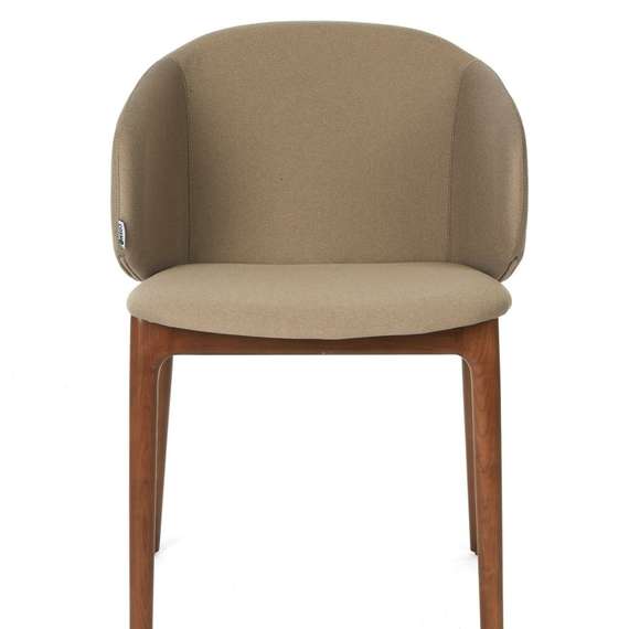 Стул Lando, орех с коричневой обивкой